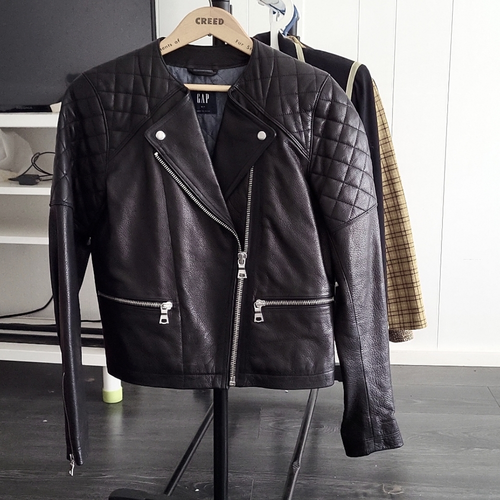 Gap Leather Motorcycle Jacket